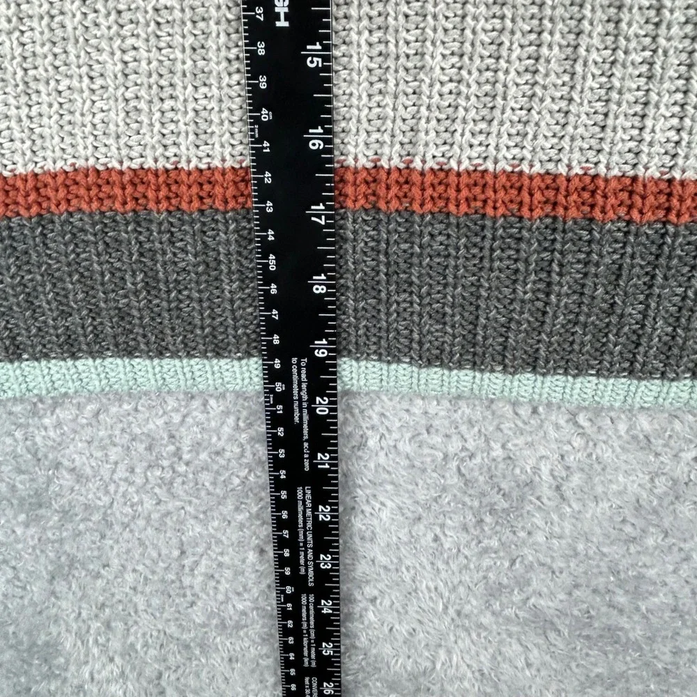 American Eagle Womens XS Striped Chunky Knit Crewneck Sweater Multicolor Relaxed